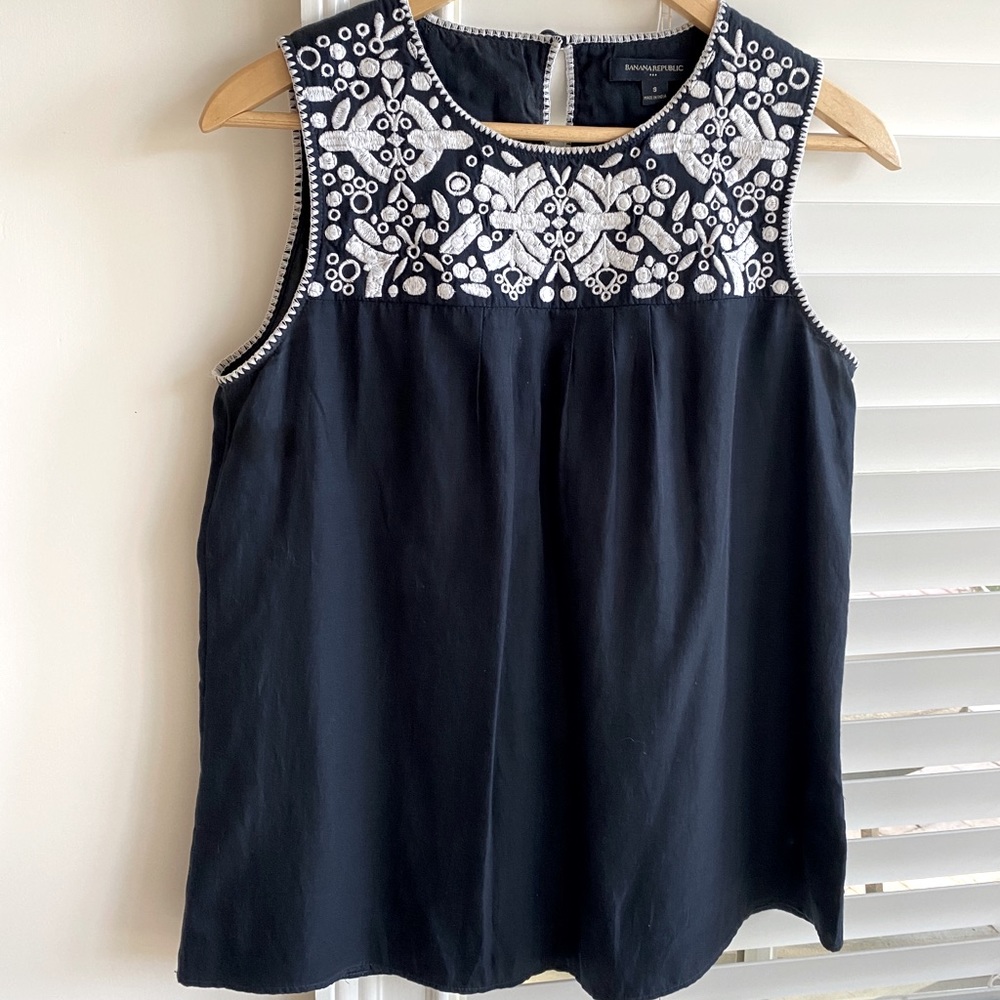 Banana Republic Sleeveless Top Tank Shirt Sz Sm